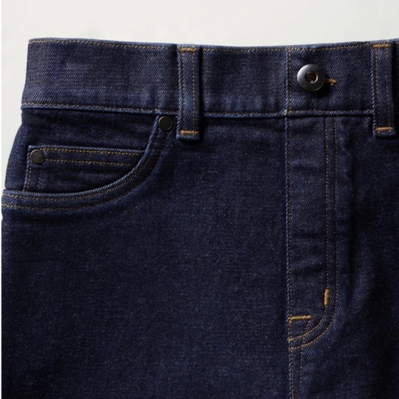 SPANX Cuffed Straight Leg Denim Dark Wash Jeans in Raw Indigo Petite Extra Small - Picture 5 of 7